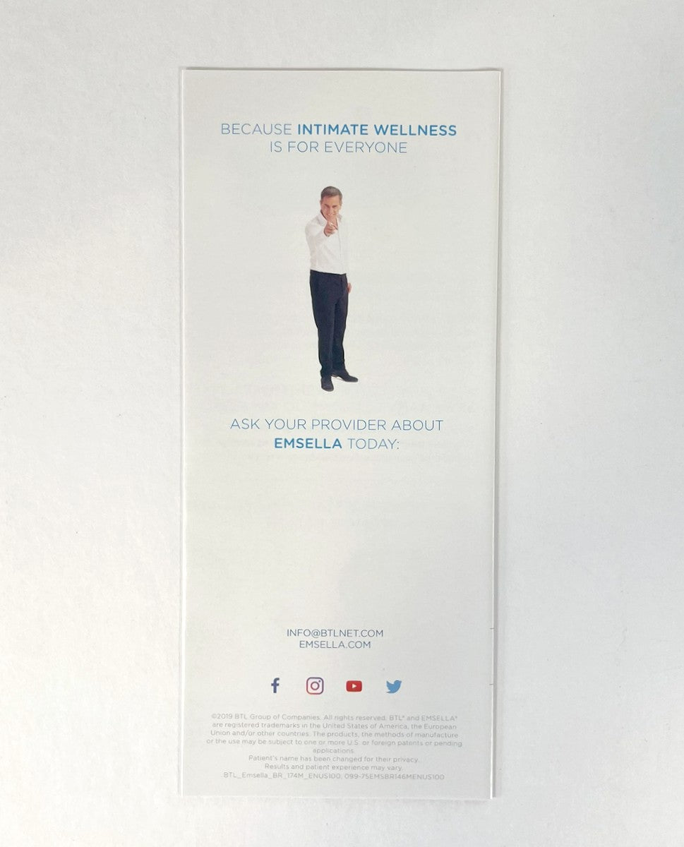 EMSELLA A Breakthrough Treatment for Incontinence Brochure EXP 2019 -17pcs