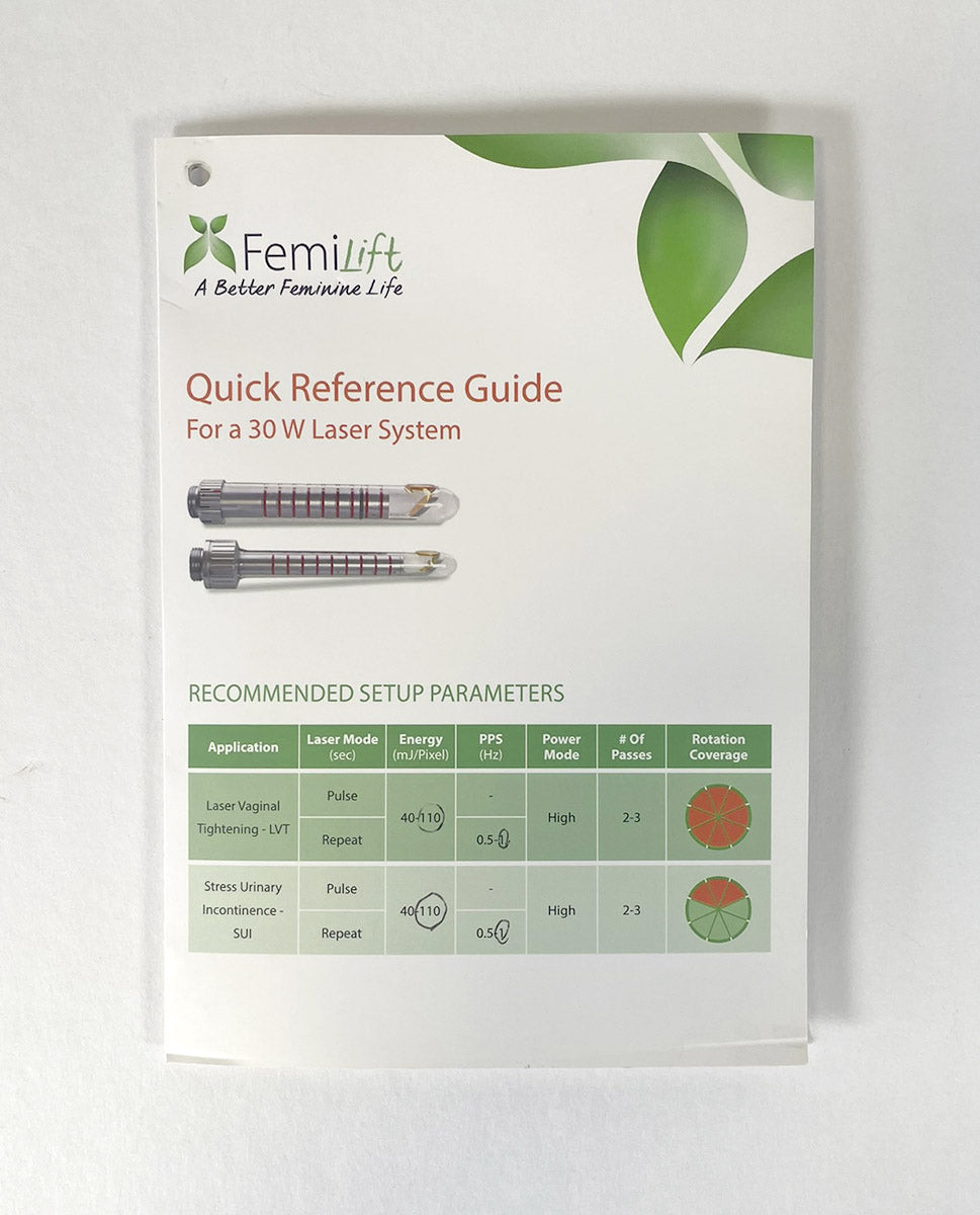 Alma FemiLift A Better Feminine Life Quick Reference Guide For A 30 W Laser System 2016 PBCO12071601