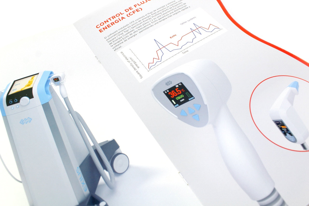 BTL Exilis RF Skin Tightening Body Shaping System Marketing Book in Spanish