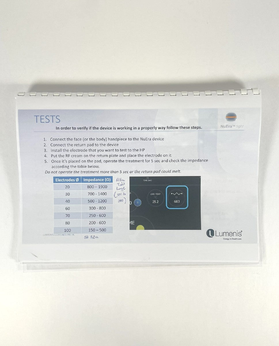 LUMENIS, NuEra tight Service Training, 2019