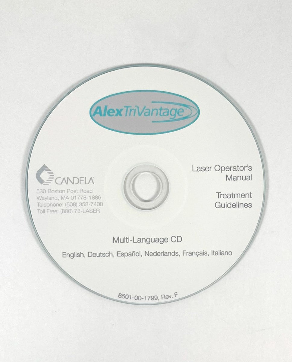 Candela AlexTriVantage Laswe Operator´s Manual Treatment Guidelines Multi Language CD 850100799 Rev.F