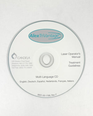 Candela AlexTriVantage Laswe Operator´s Manual Treatment Guidelines Multi Language CD 850100799 Rev.F
