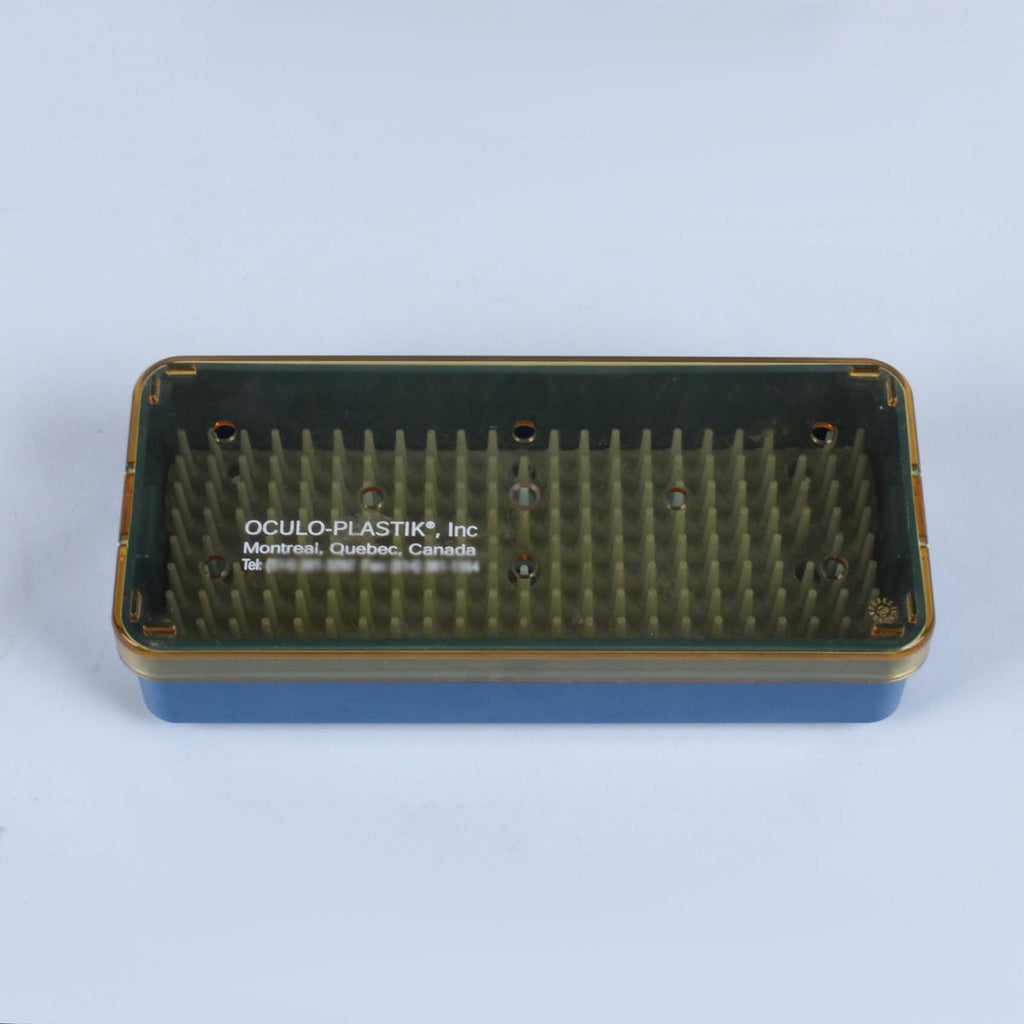 Oculo-Plastik Steam Sterilization Tray Case 7 x1 6 cm w/ Silicone Finger Mat