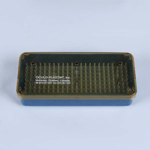 Oculo-Plastik Steam Sterilization Tray Case 7 x1 6 cm w/ Silicone Finger Mat