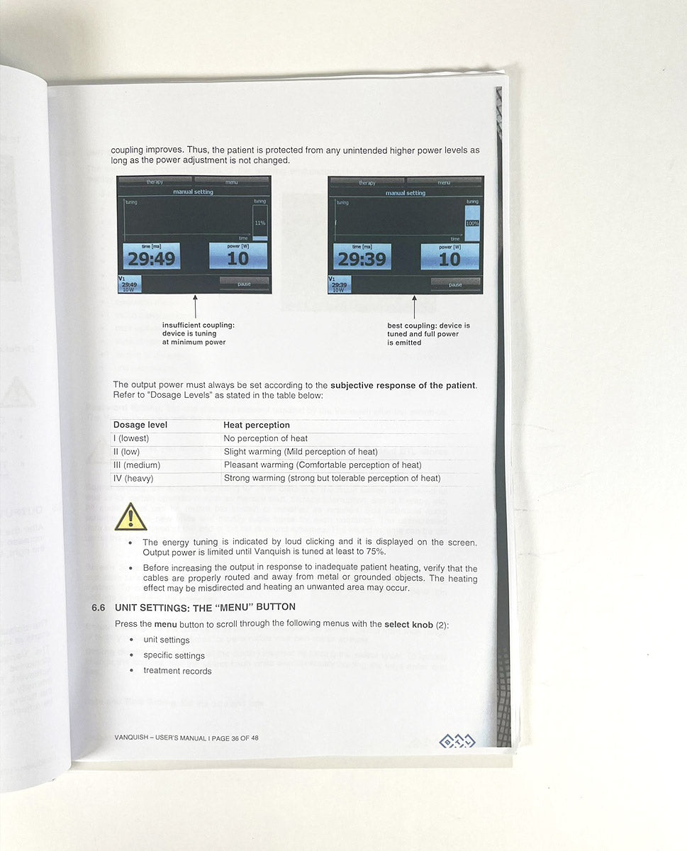 BTL Vanquish User Manual For Operation