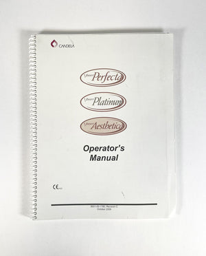 CANDELA Vbeam Perfecta Vbeam Platinum Vbeam Aesthetica Operator’s Manual 8501-00-1780 Revision C EXP 2006