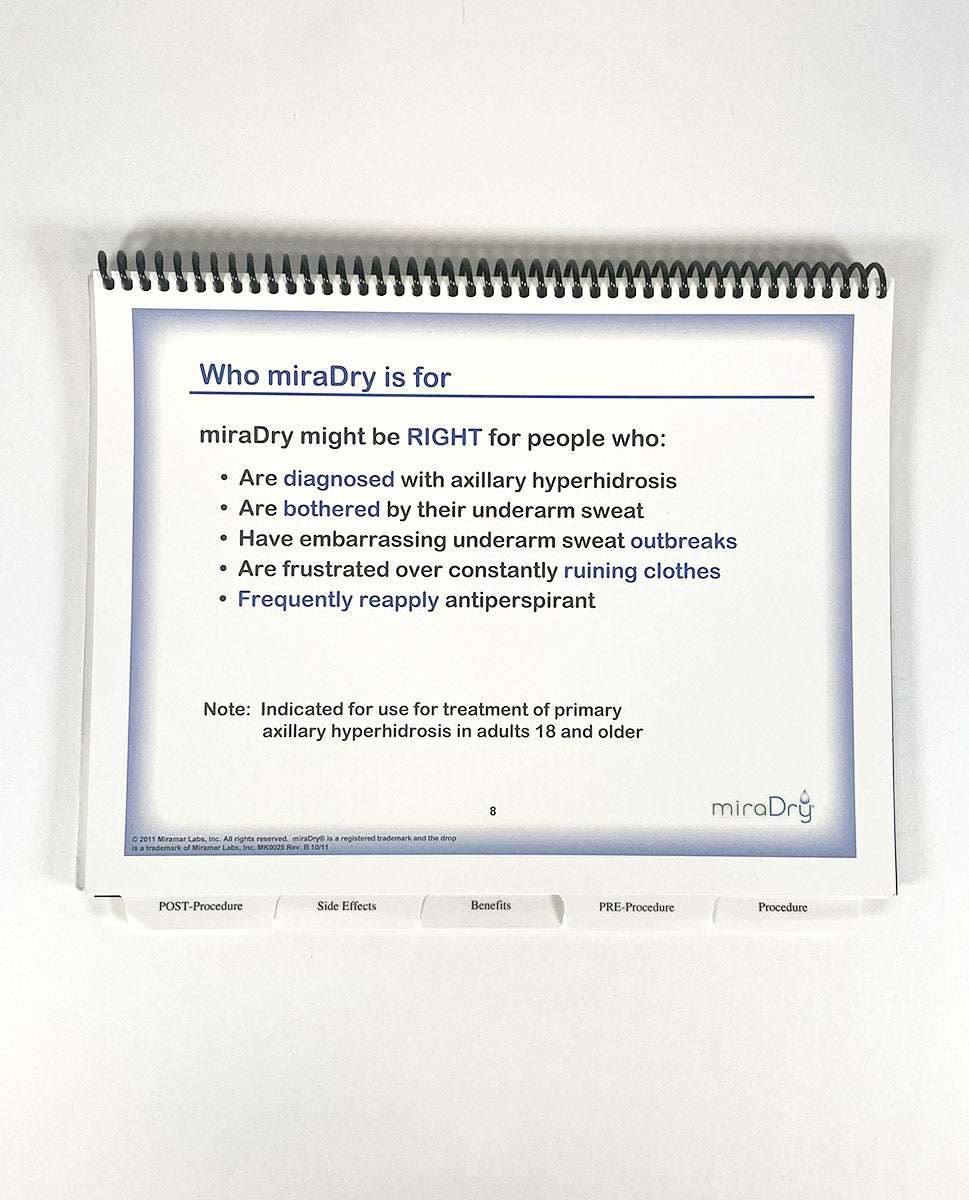 Miramar Labs MiraDry Procedure Overview A Lasting Solution For Excessive underarm sweat 2011 MK0025 Rev.B