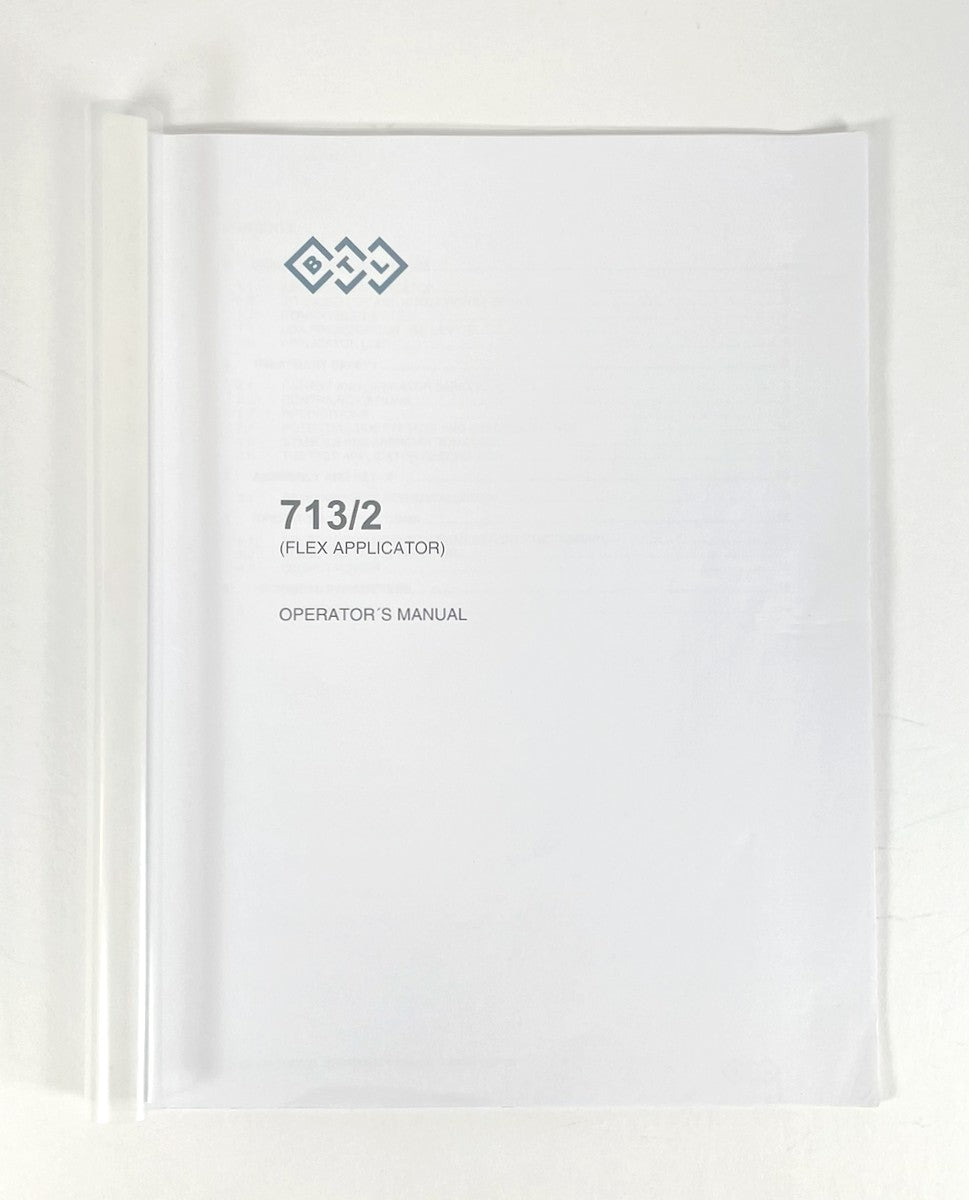 BTL 713/2 Flex Applicator Operator's manual