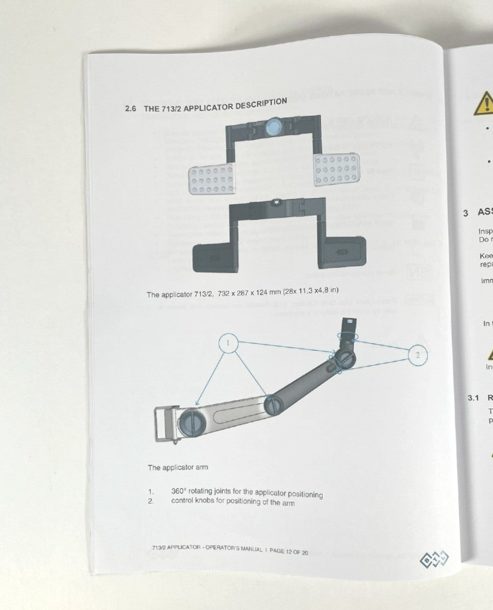 BTL 713/2 Flex Applicator Operator's manual