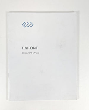 BTL EMTONE, OPERATOR’S MANUAL, 084-80MANENUS01102