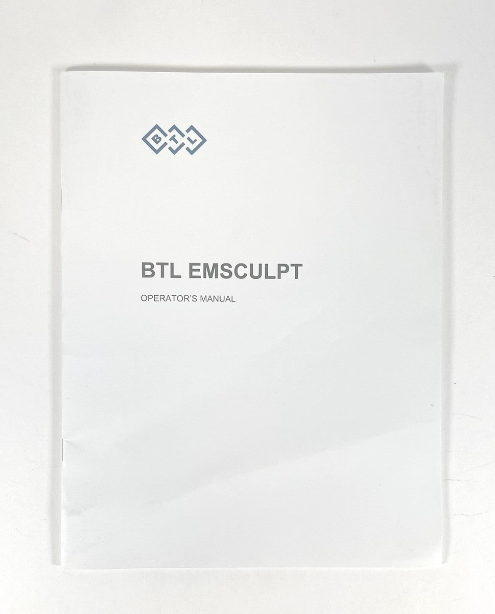 BTL, EMSCULPT, OPERATOR’S MANUAL, P/N 799-80MAN2166ENUS01105-1,