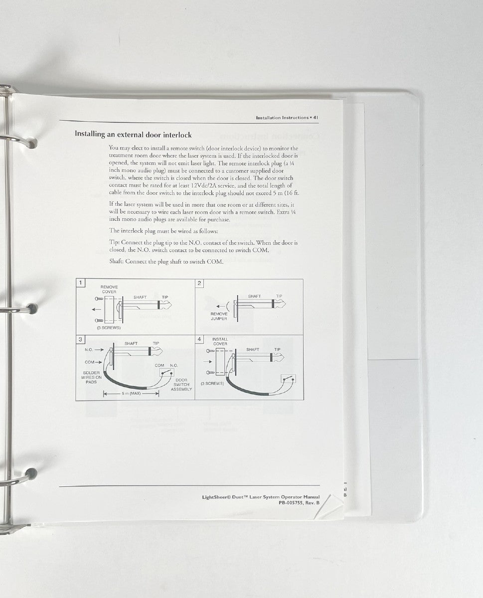 Lumenis, LightSheer Duet, Operator Manual, PB-005755, Rev. B
