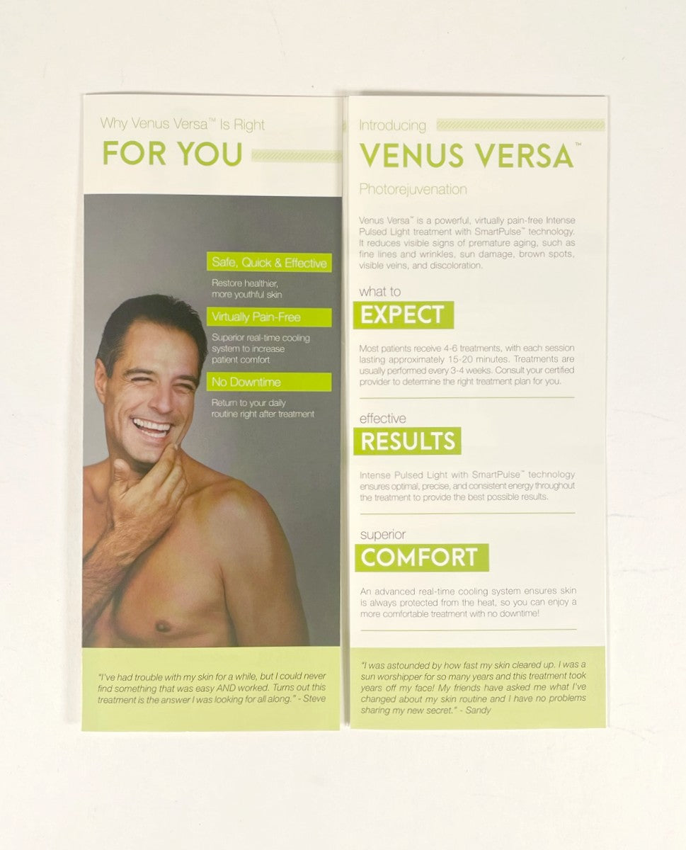 Venus Versa Reduce Sings of Premature Aging Brochure 29 pack
