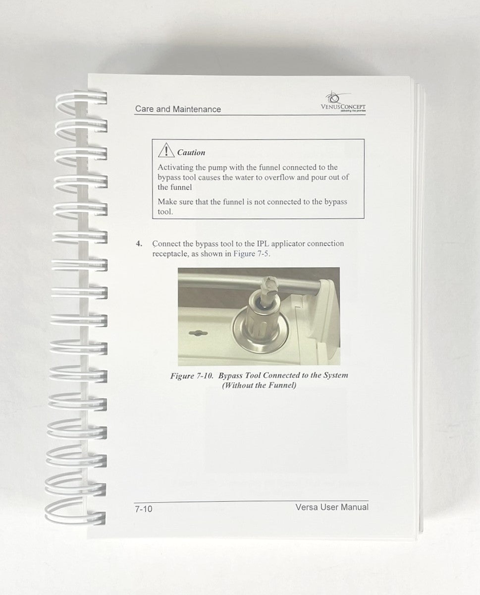 VenusConcept Venus Versa User Manual International Version Rev 3 DCVEROW7