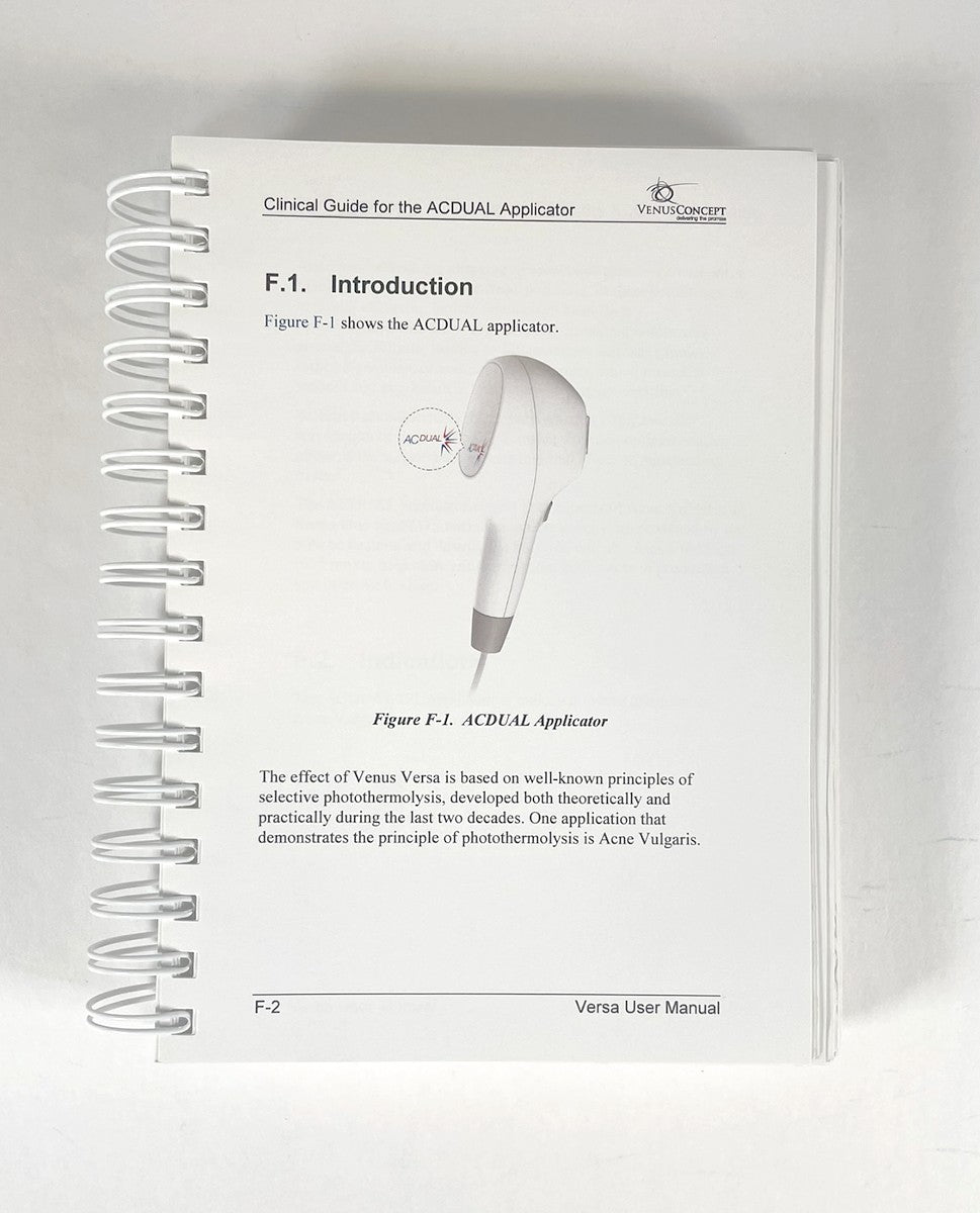 VenusConcept Venus Versa User Manual International Version Rev 3 DCVEROW7