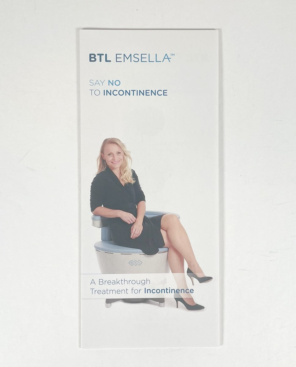 BTL Emsella Say No To Incontinence Office Marketing Info Brochures x50