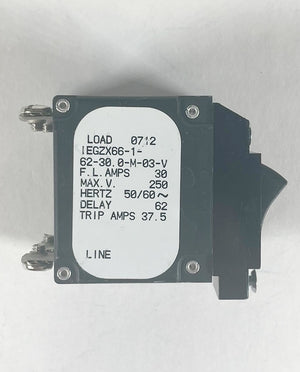 Cynosure Cynergy 30A Circuit Protection Breaker Magnetic IEGZX66-1-62-30.0-M-03-V