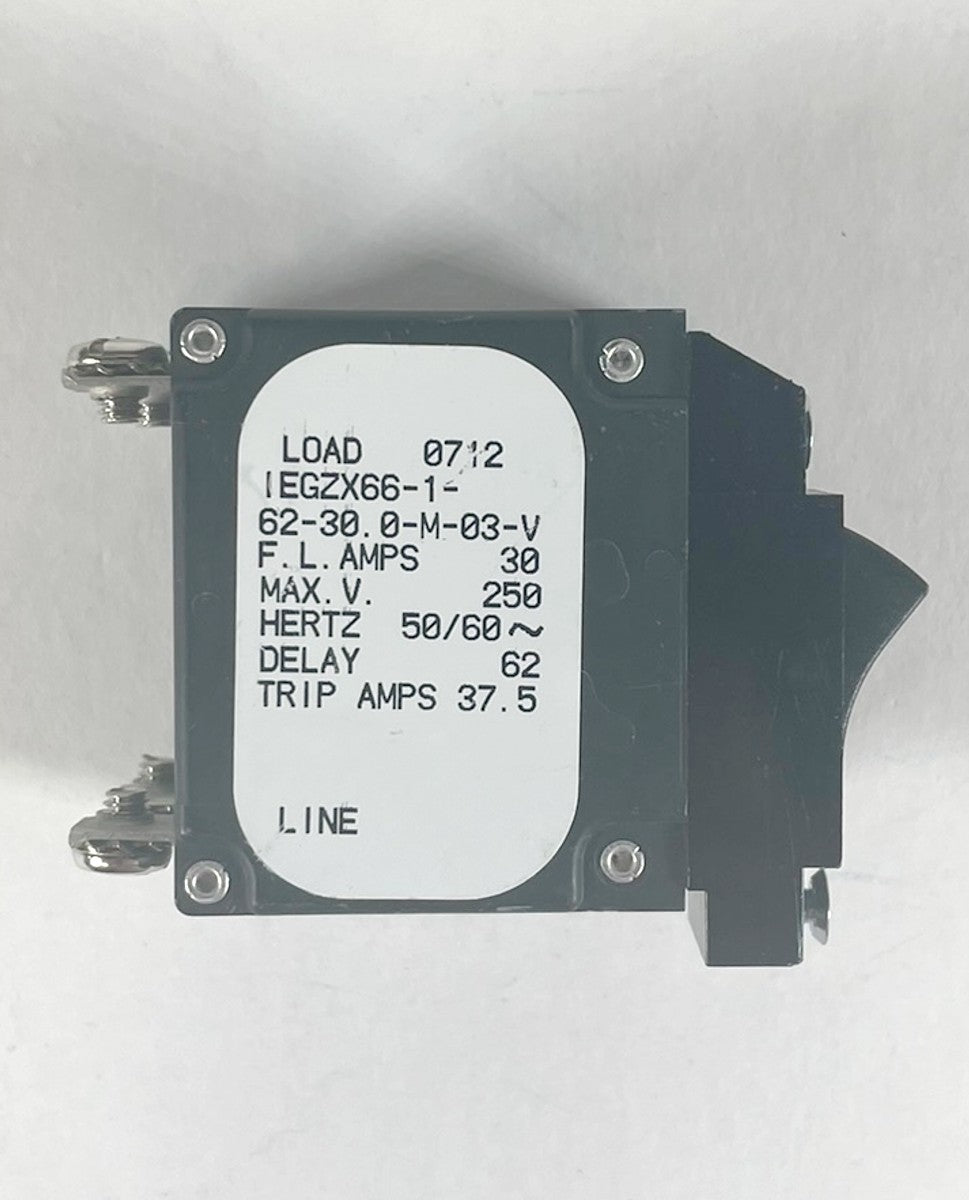 Cynosure Cynergy 30A Circuit Protection Breaker Magnetic IEGZX66-1-62-30.0-M-03-V