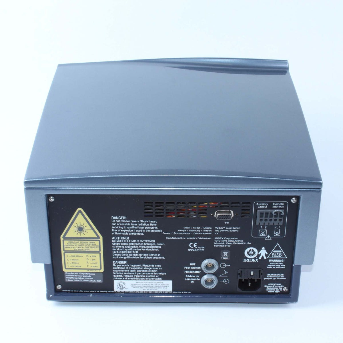 2005 Iridex VariLite Dual Wavelength 532/940 DPSS Vascular/Pigment Laser 0.7mm
