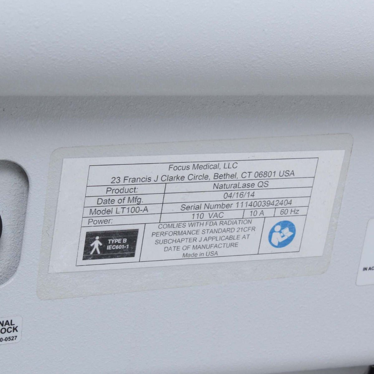 2014 Focus NaturaLase QS Nanosecond YAG 2J 532 1064 Veins Pigment & Tattoo Laser