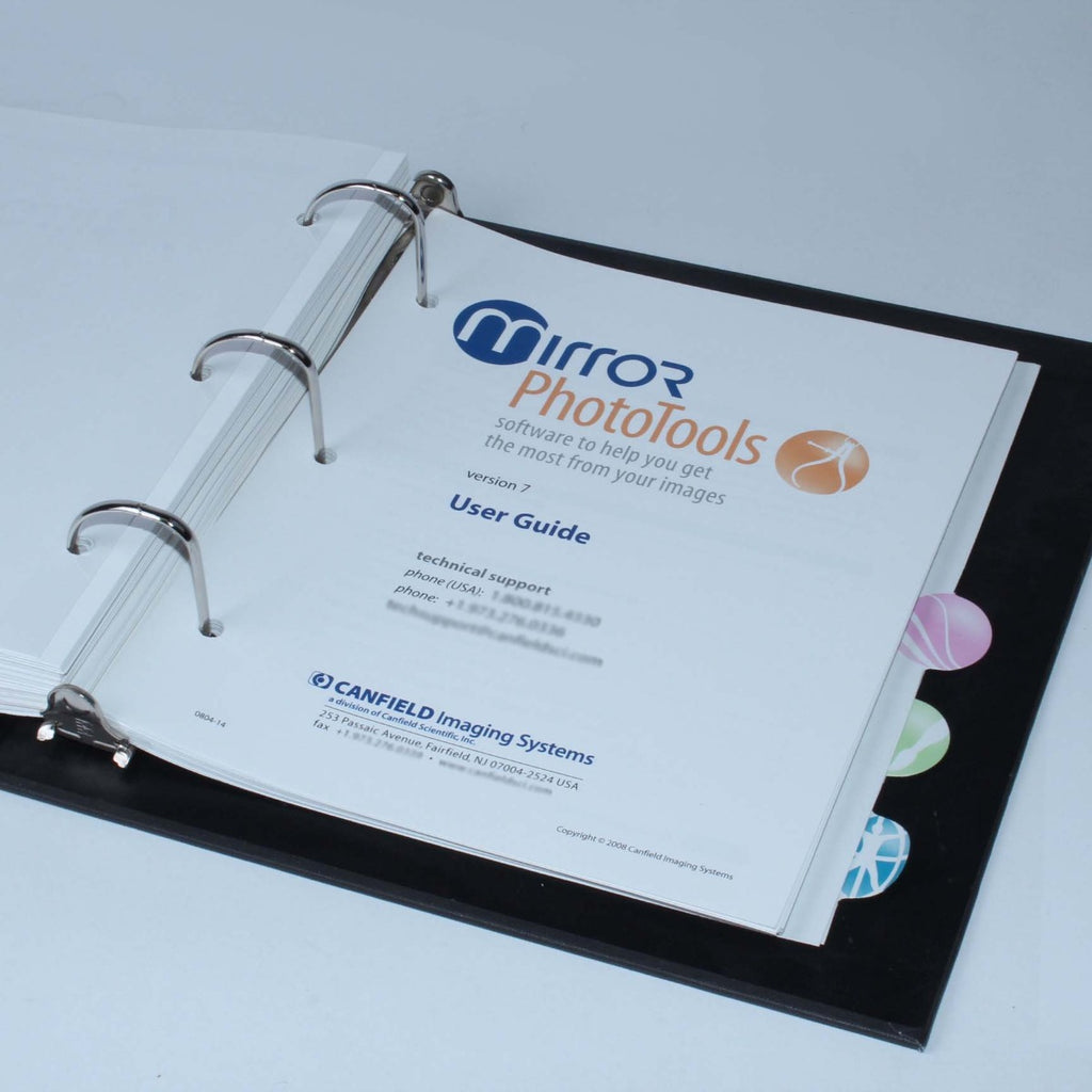 Canfield Vectra X3 Mirror Photofile Mirror PhotoTools User Guide Operator Manual