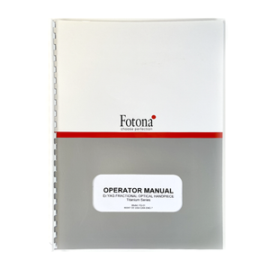 Fotona, choose perfection, OPERATOR MANUAL, Er:YAG Fractional Optical Handpiece, Titanium Series, Model: FS-01. 89347 CE USA CAN ENG 7-1
