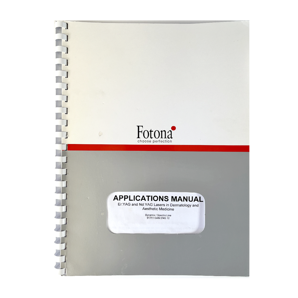 Fotona, Applications Manual, Er:YAG and Nd:YAG Laser in Dermatology and Aesthetic Medicine, Dynamis/Spectro Line, 91711 CAN ENG 12