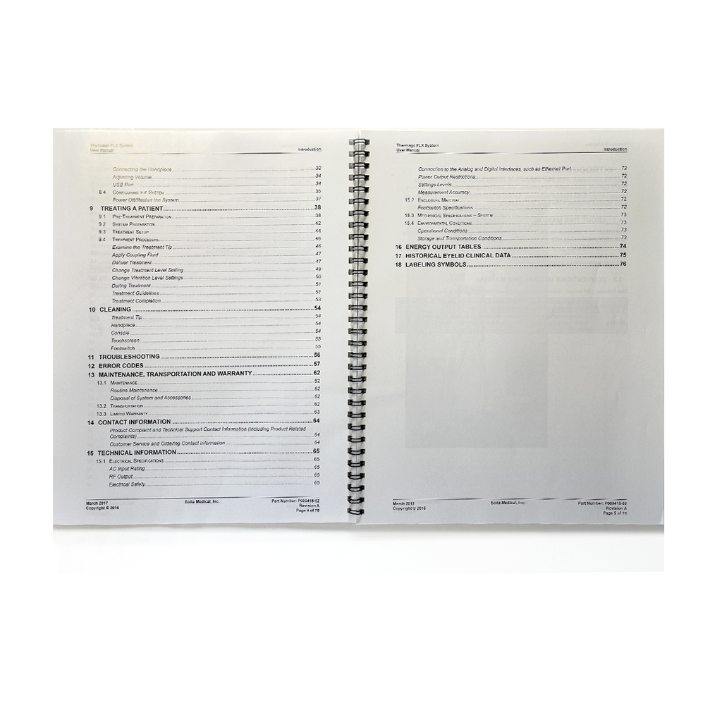 Thermage FLX User Operator Manual Guide TG-3A P009418-02 Patient Treatment