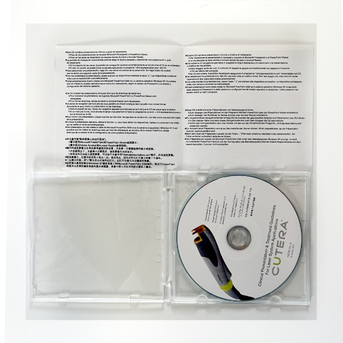 Cutera Presenations Treatment Guides CD For Laser System Applications D0200-Rev.D January 2007