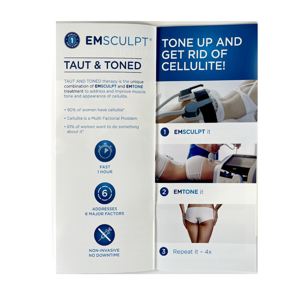 BTL EMSCULPT Body Sculpting Toning Booty Building Treatment Brochures - 32 Pack