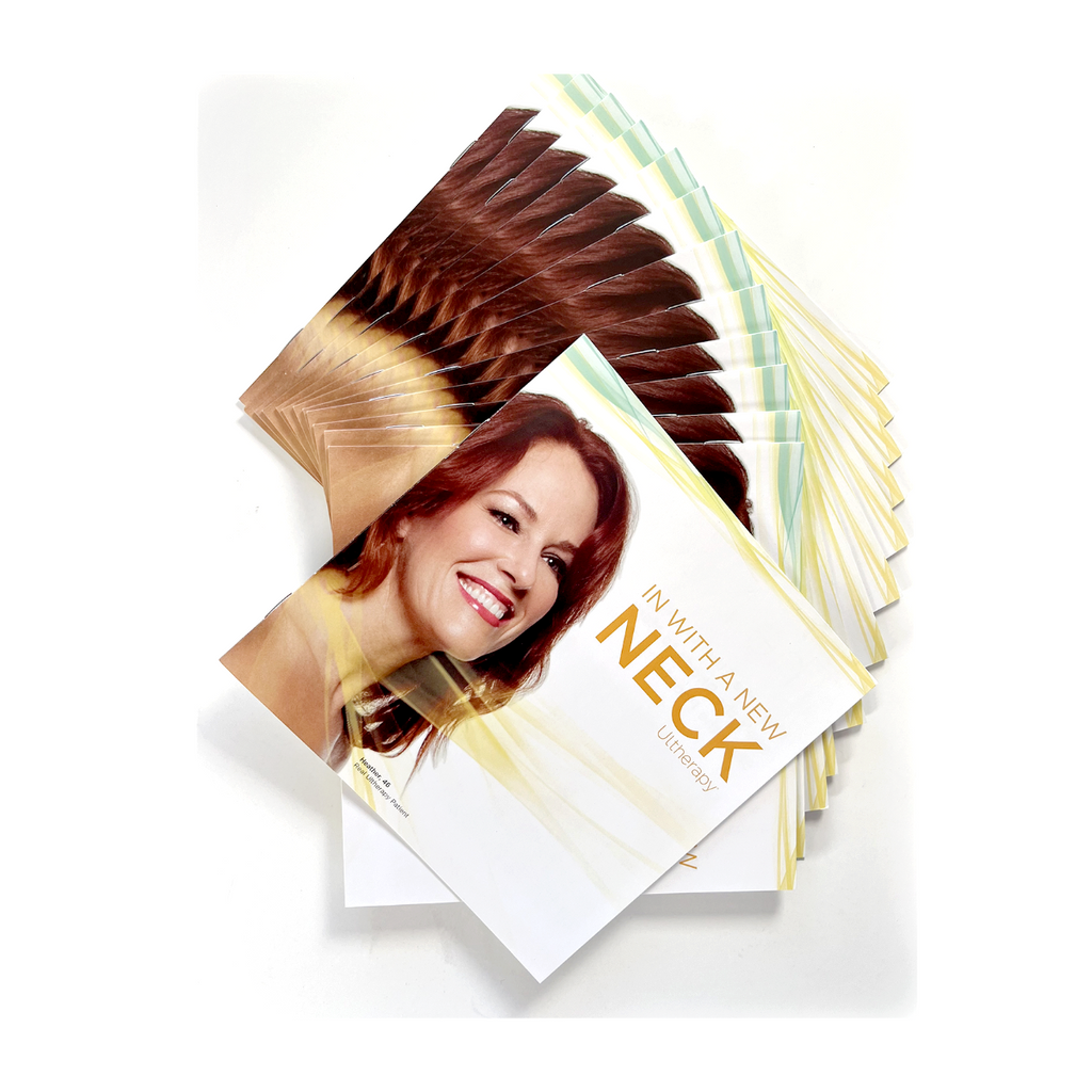 Ulthera Ultherapy "In With A New Neck" Patient Office Display Brochure (x13 Pcs)