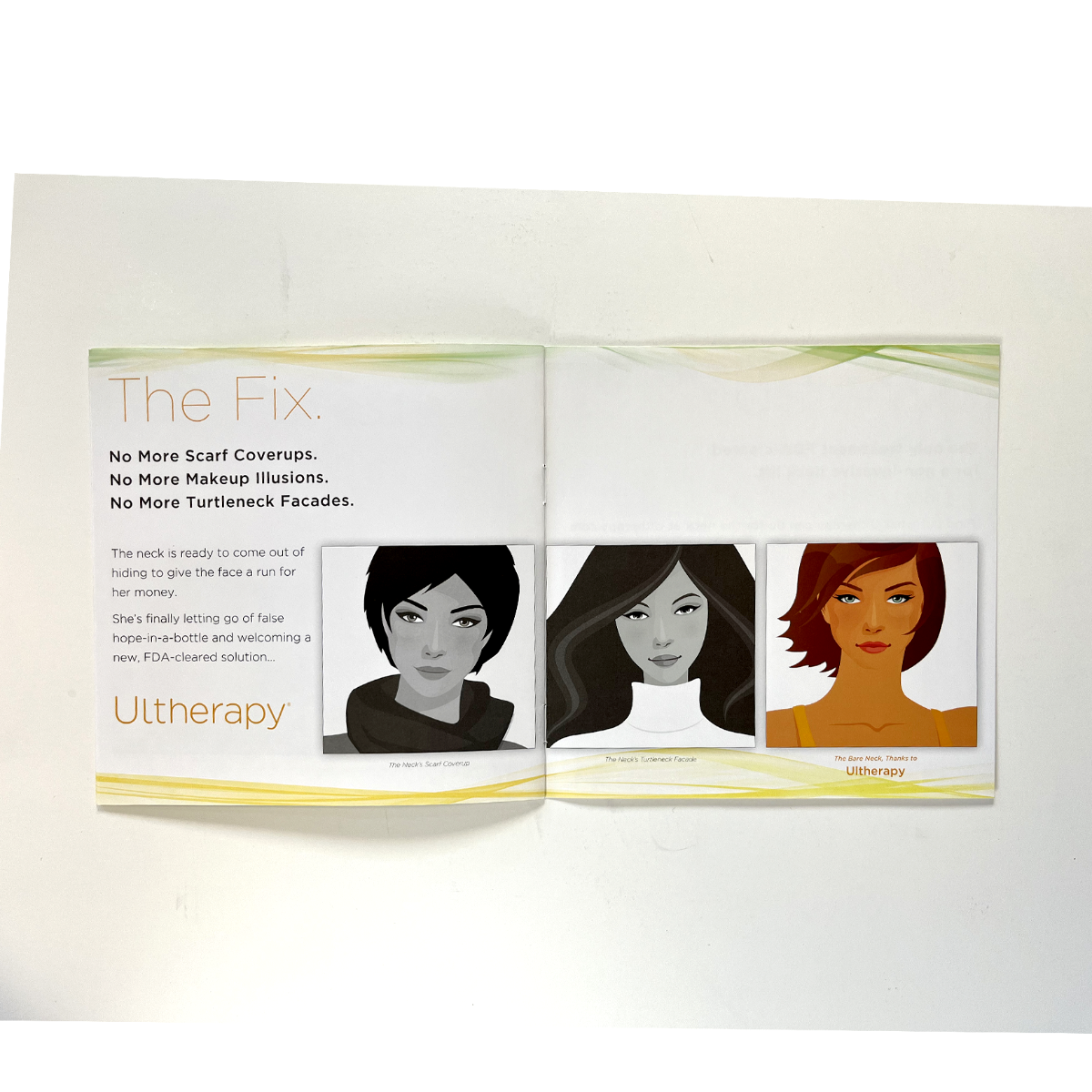 Ulthera Ultherapy "In With A New Neck" Patient Office Display Brochure (x13 Pcs)