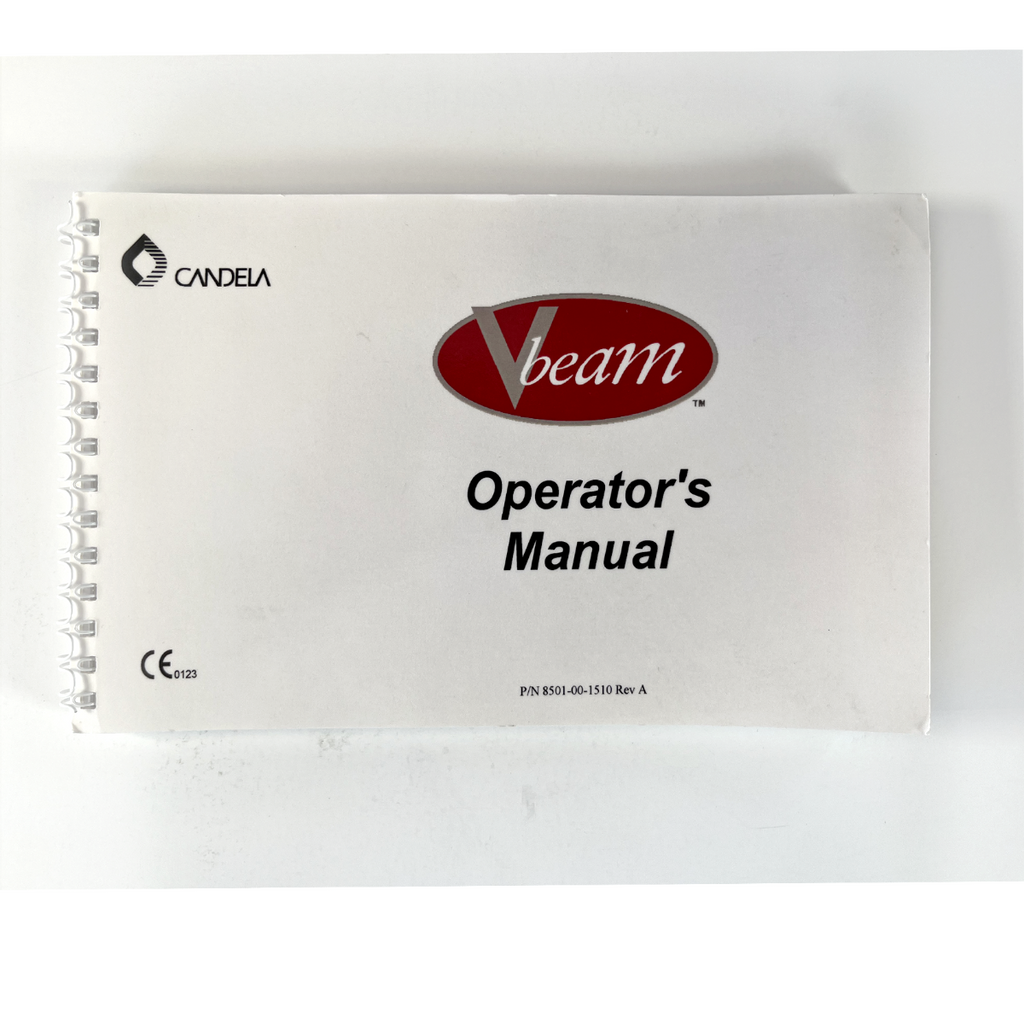 Candela VBeam Pulsed Dye V Beam Laser User Operator Manual REV A 8501-00-1510 -1