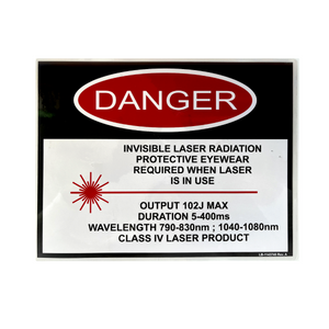 Danger Invisible Laser Radiation Protective Class IV Laser Product LB-1142740