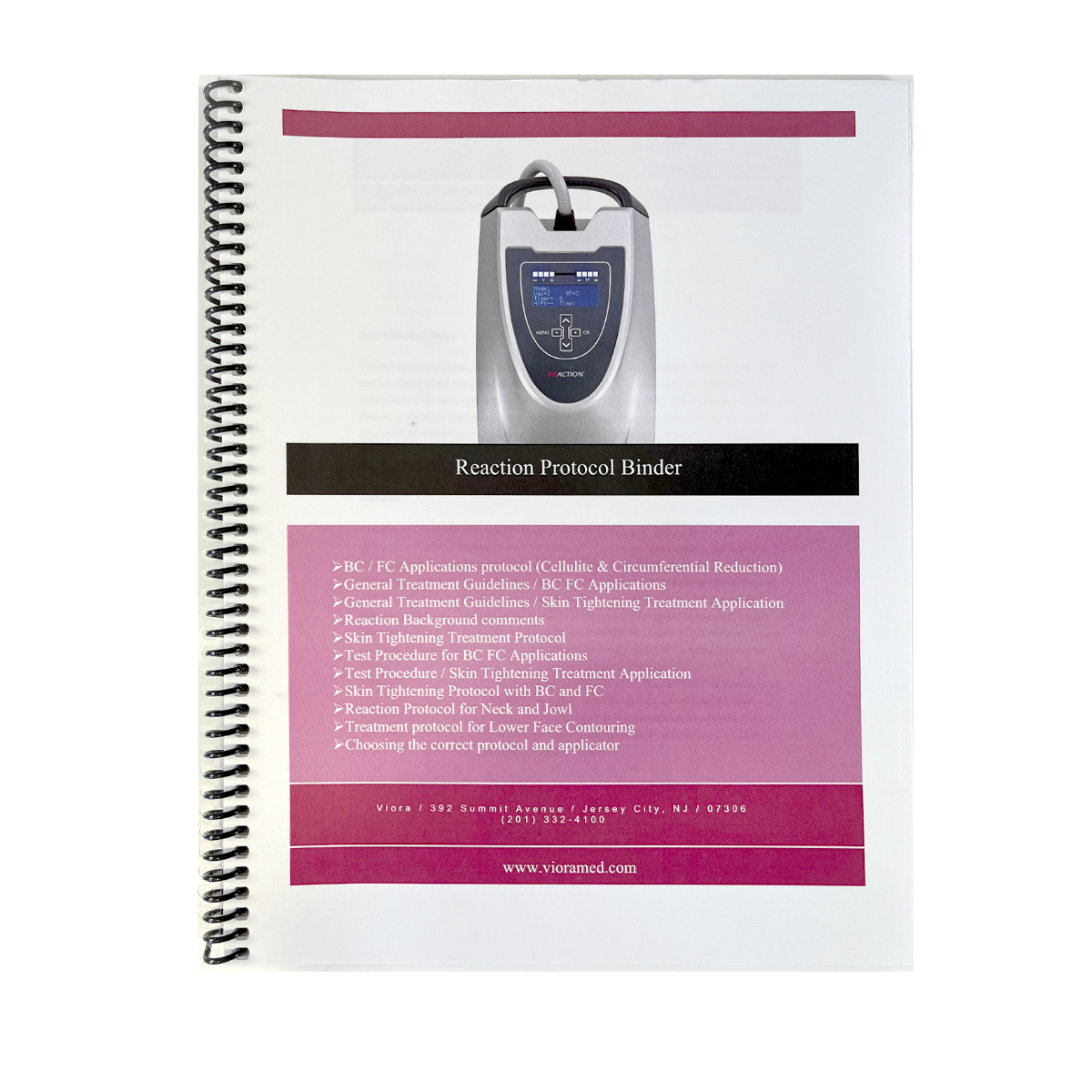 VIORA REACTION, User Manual, Contraindications for Reaction Treatments, P/N: CL-010 Rev. D