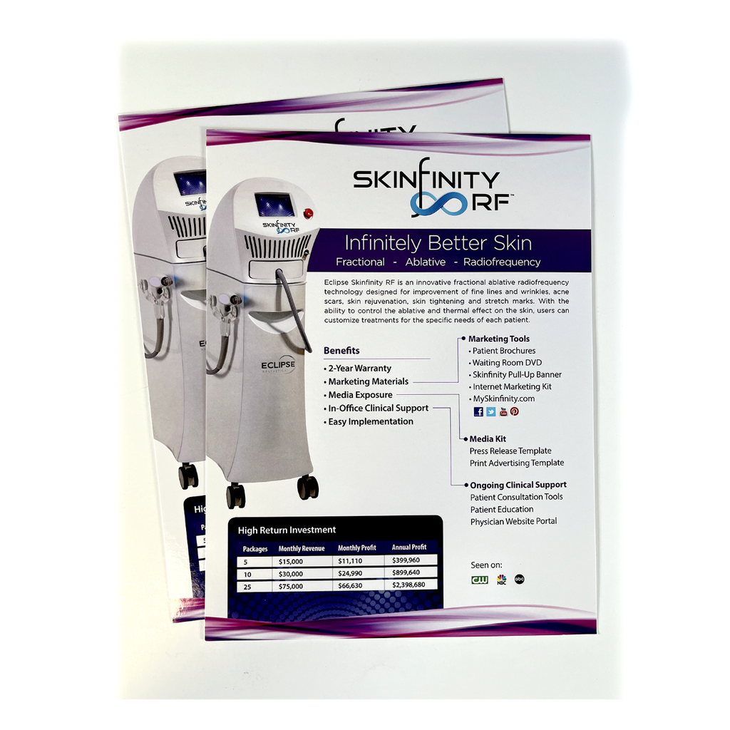 Eclipse Skinfinity RF Infinitely Better Skin Fractional - Ablative - Radiofrequency Brochure (2 pieces)