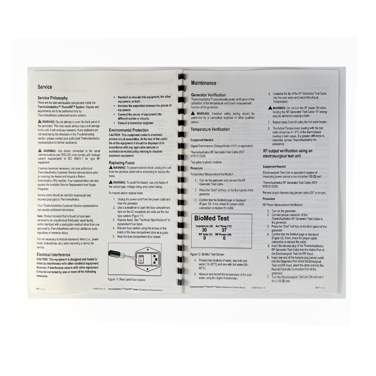 Thermi Aesthetics ThermiRF Cellulite System Operator Manual 11212013 Ver. 1.0
