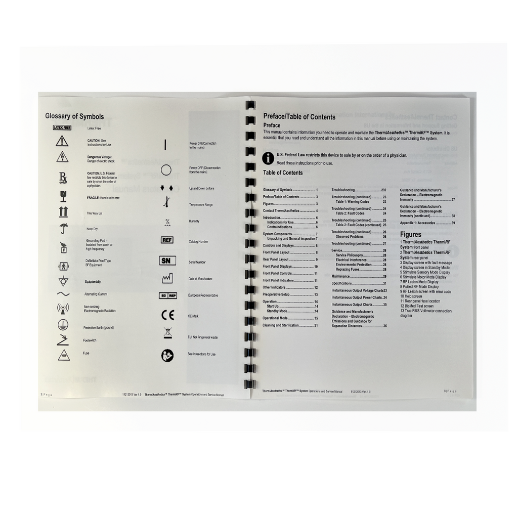 Thermi Aesthetics ThermiRF Cellulite System Operator Manual 11212013 Ver. 1.0
