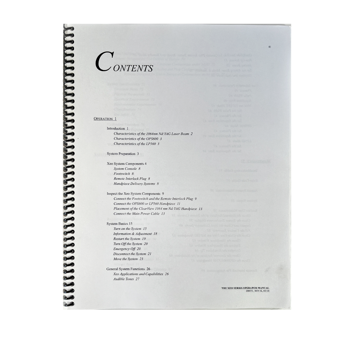 CUTERA, Operator Manual, Xeo Series, CoolGlide Xeo, Xeo SA, CoolGlide Genesis Plus, D0075, REV K, 03/10