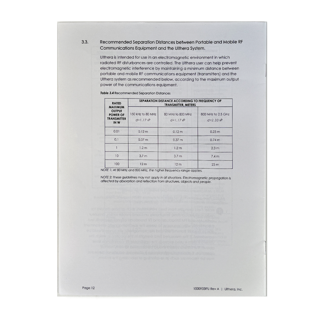 Ulthera Technical Information Manual Featuring DeepSEE technology of Ultherapy 1000933 FU Rev. A