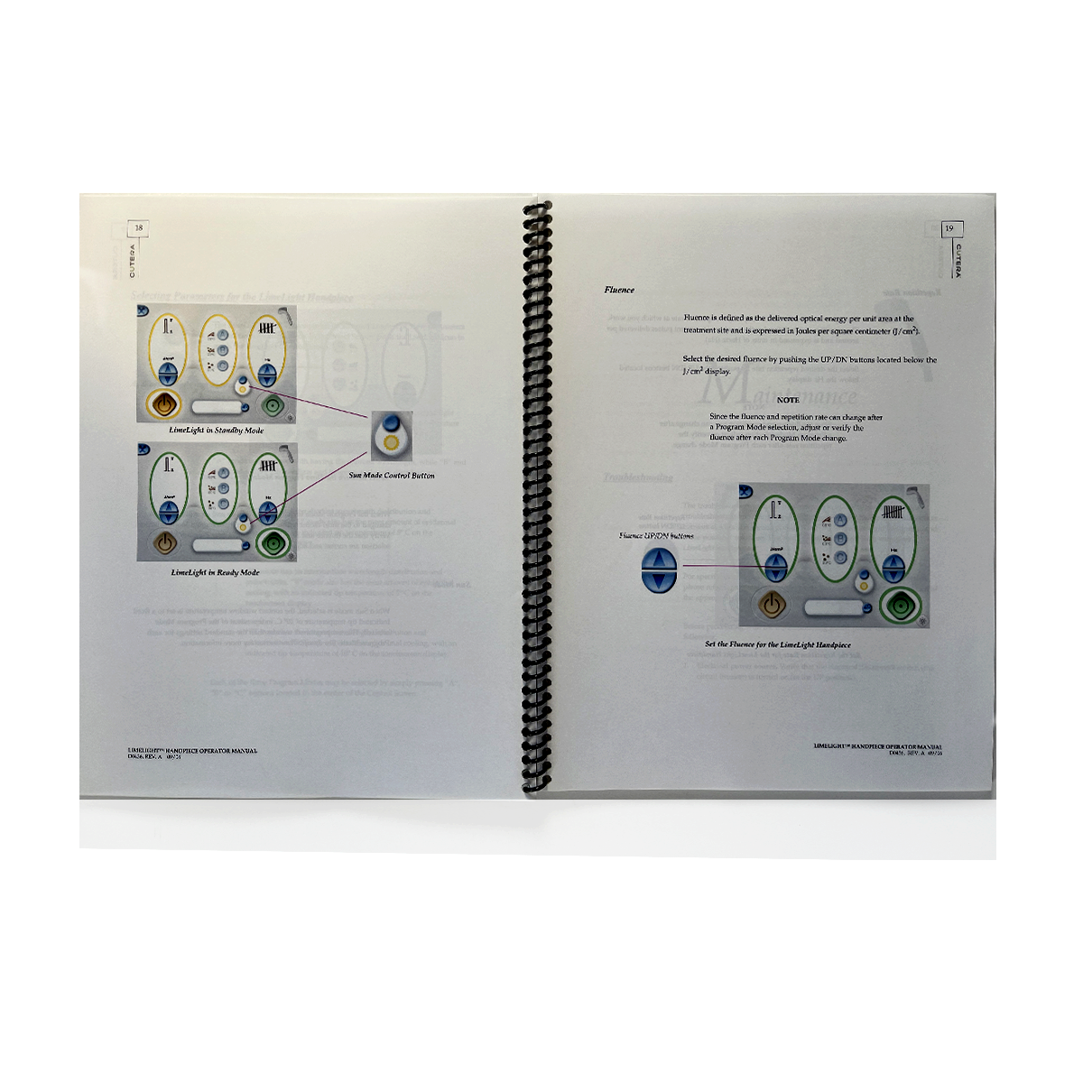 CUTERA, LimeLight Handpiece Operator Manual, P/N: D0436, Rev. A, Sep 2006