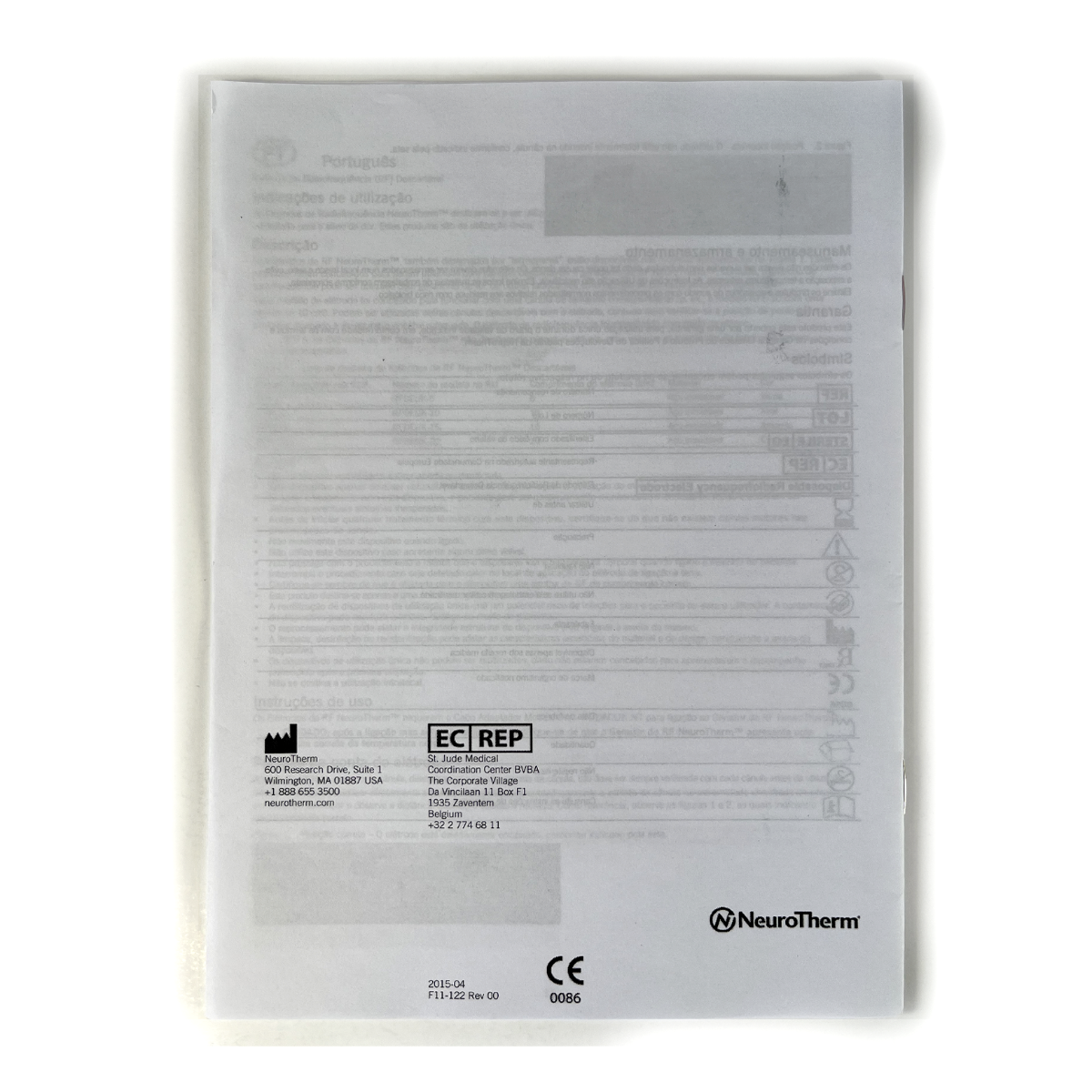 NeuroTherm Disposable Radiofrequency Electrode Intructions for use