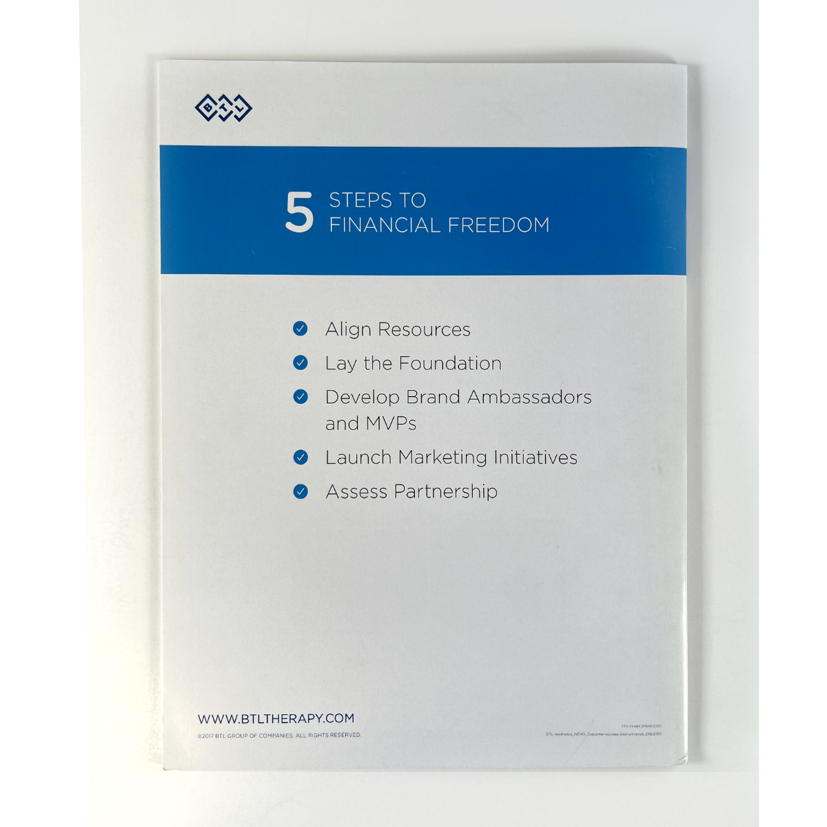 BTL Aesthetics Practice Customer Success Plan 5 Steps To Financial Freedom 77074AECPENUS100