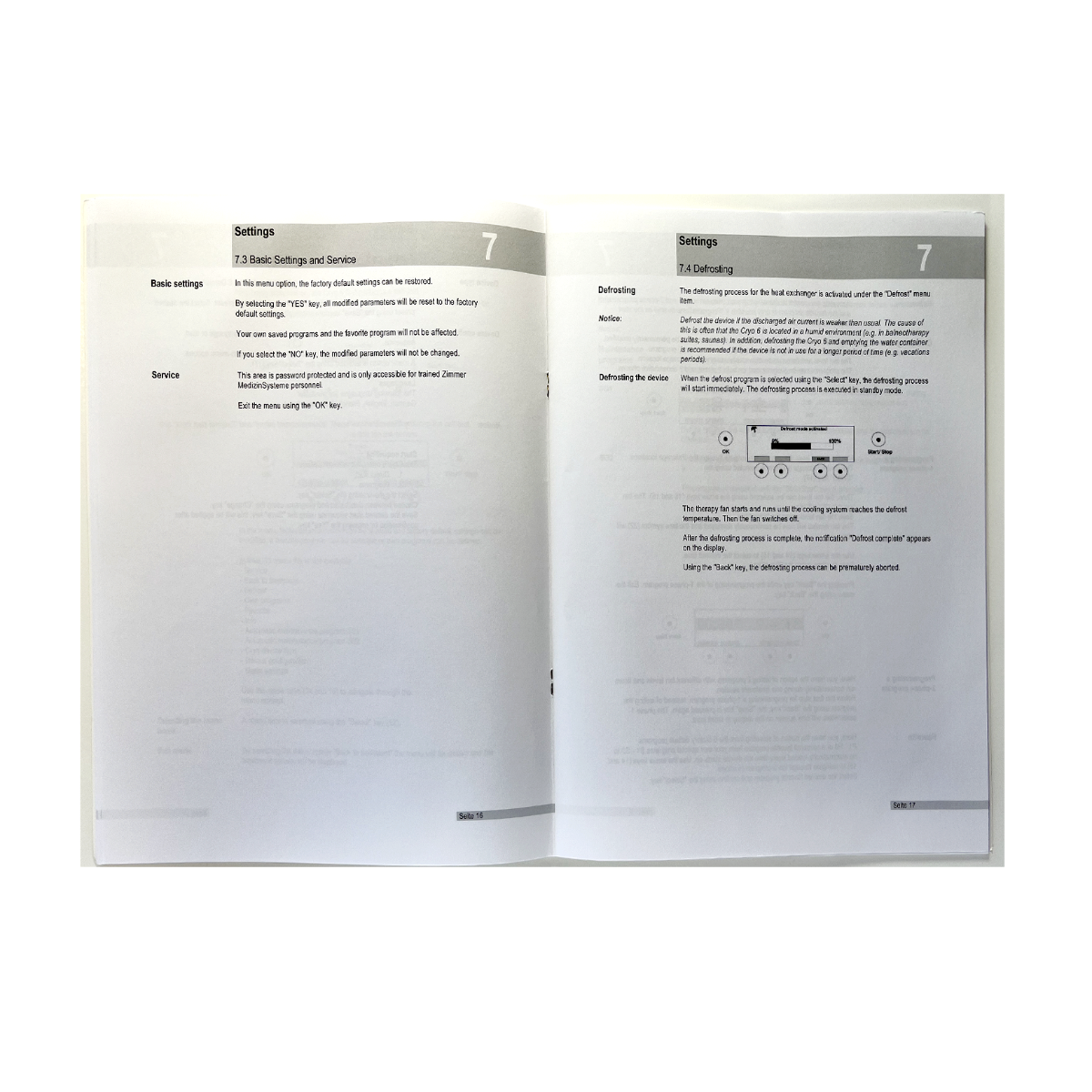 Zimmer Medizin Systems Cryo 6, Instructions for Use Instruvtive