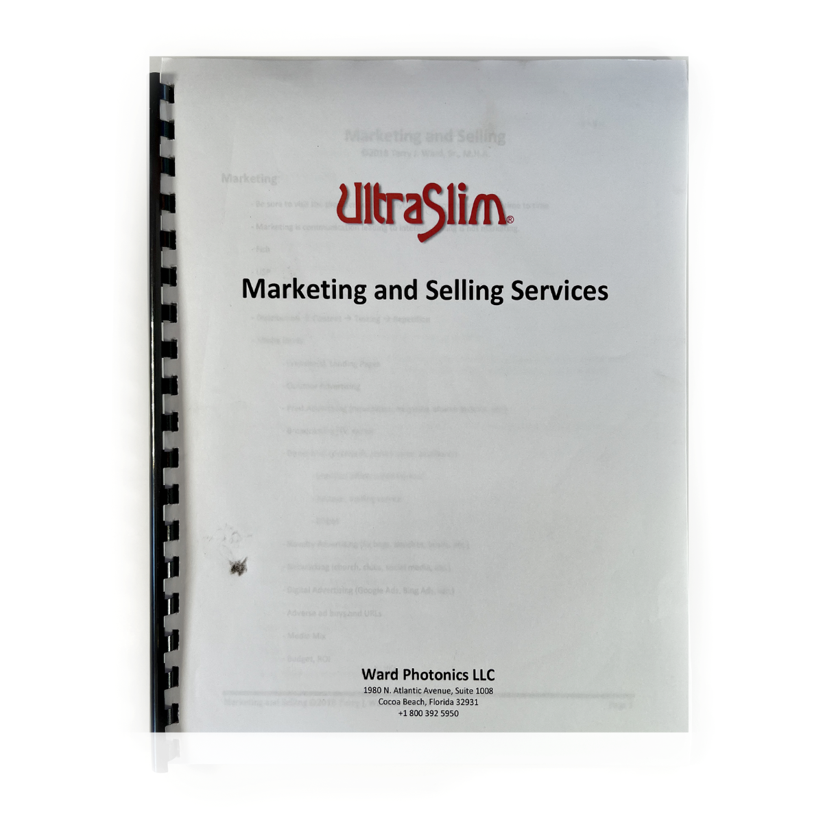 UltraSlim Manual Marketing and Selling Services Ward Photonics