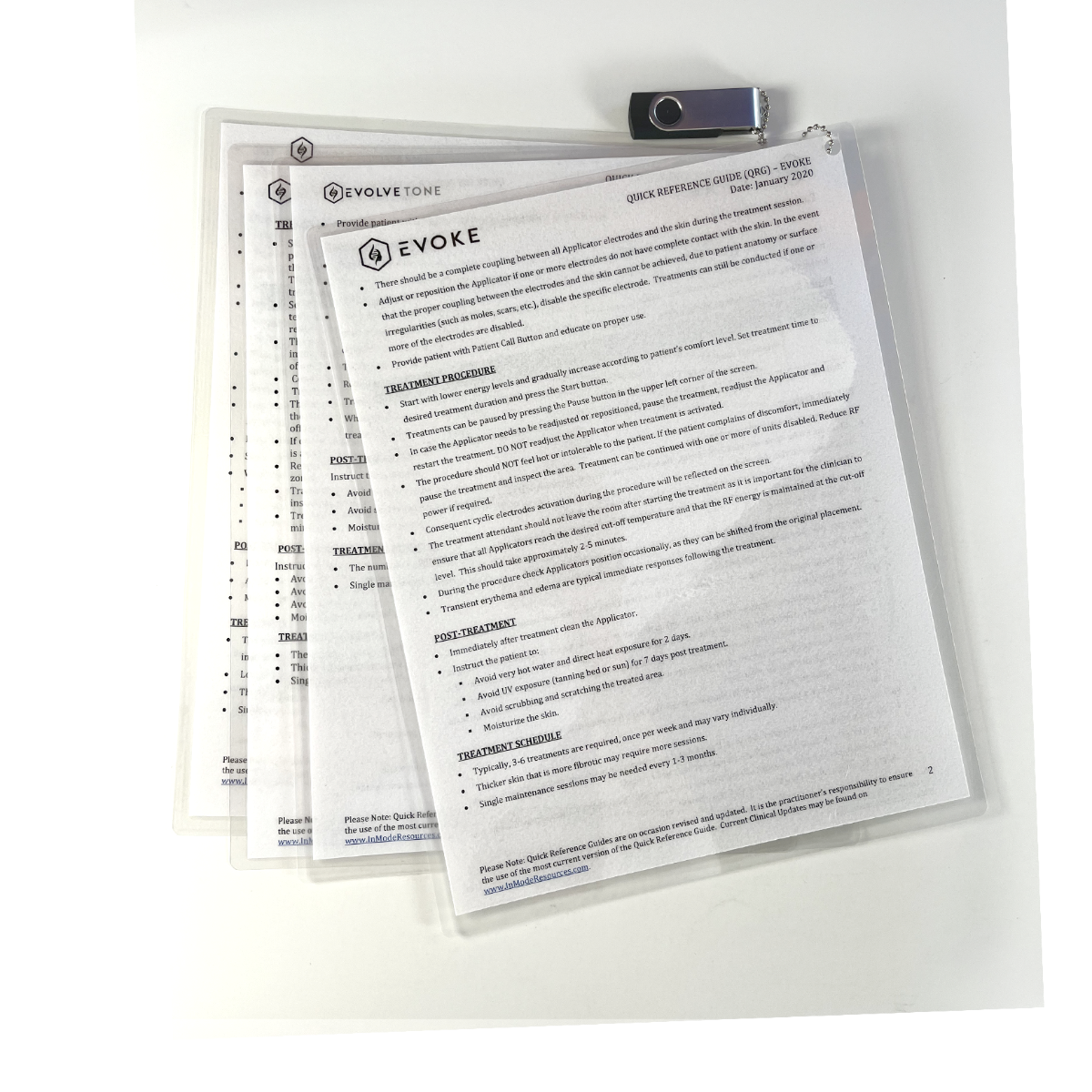 Evoke Quick Reference Guide (QRG) with USB Date: January 2020