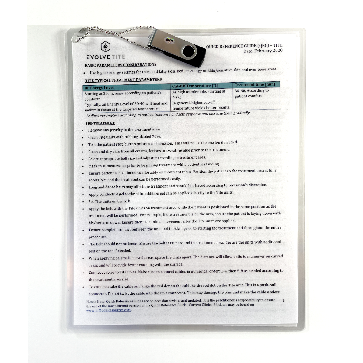 Evoke Quick Reference Guide (QRG) with USB Date: January 2020