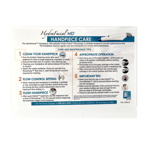 EDGE for life, HydraFacial MD HANDPIECE CARE User Guide, P/N: 19463-B