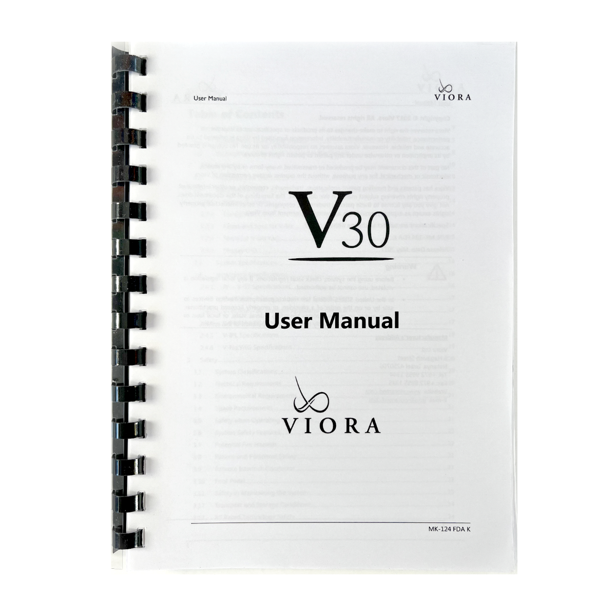 VIORA, V30 User Manual, P/N: MK-124 FDA G