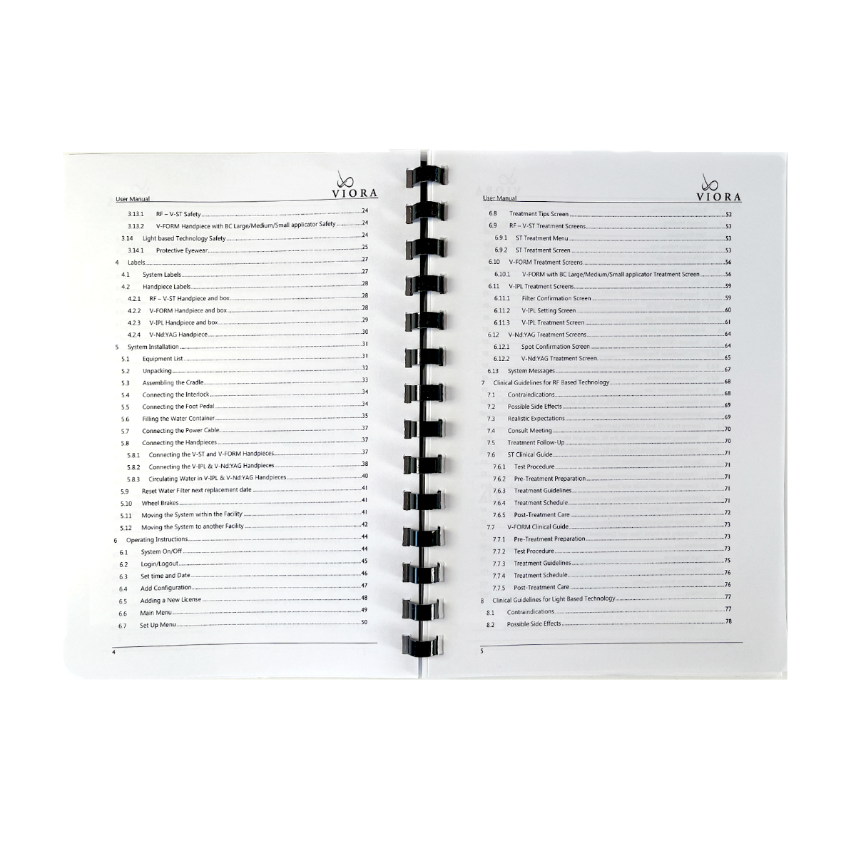 VIORA, V30 User Manual, P/N: MK-124 FDA G